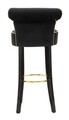 Scaun de bar Luxy, Mauro Ferretti, 46x48x96 cm, catifea, negru