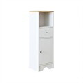 Dulap de baie, Hanah Home, 2389, 35x107.6x31 cm, MDF-LAM, Alb mat