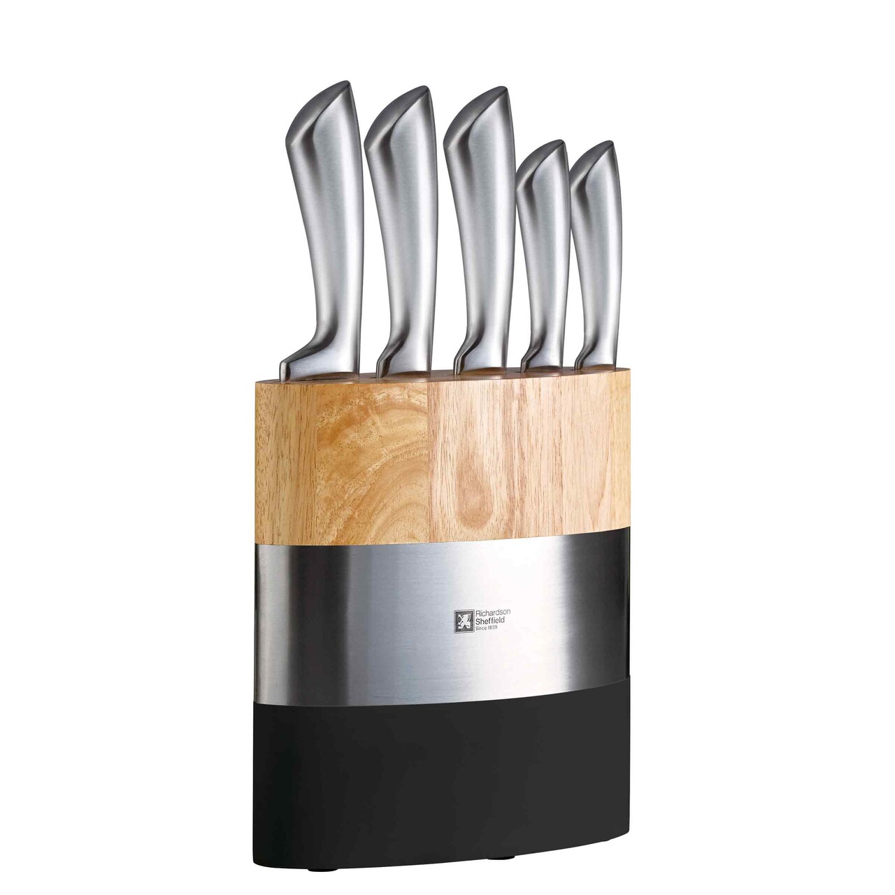 Set 5 cutite si suport Fushion, Richardson Sheffield, 8.5 cm/12.5 cm/20 cm, inox 13/0, multicolor — imaginea 2