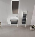 Dulap de baie cu chiuvetă, Hanah Home, Ferla 80, Cașmir mat
