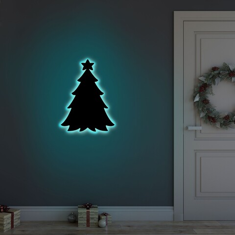 Lampa de perete Christmas Pine 2 , Neon Graph, 20×27 cm, albastru mezoni.ro