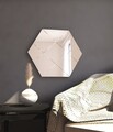 Oglinda decorativa, Siam, Assa, 70x60x2.2 cm, MDF , Alb