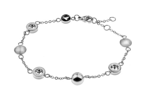 Bratara, Emily Westwood, Silver Bubbled, inox, argintiu