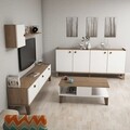 Mobilier living, Almaren, Summer G7020, pal melaminat, stejar/alb