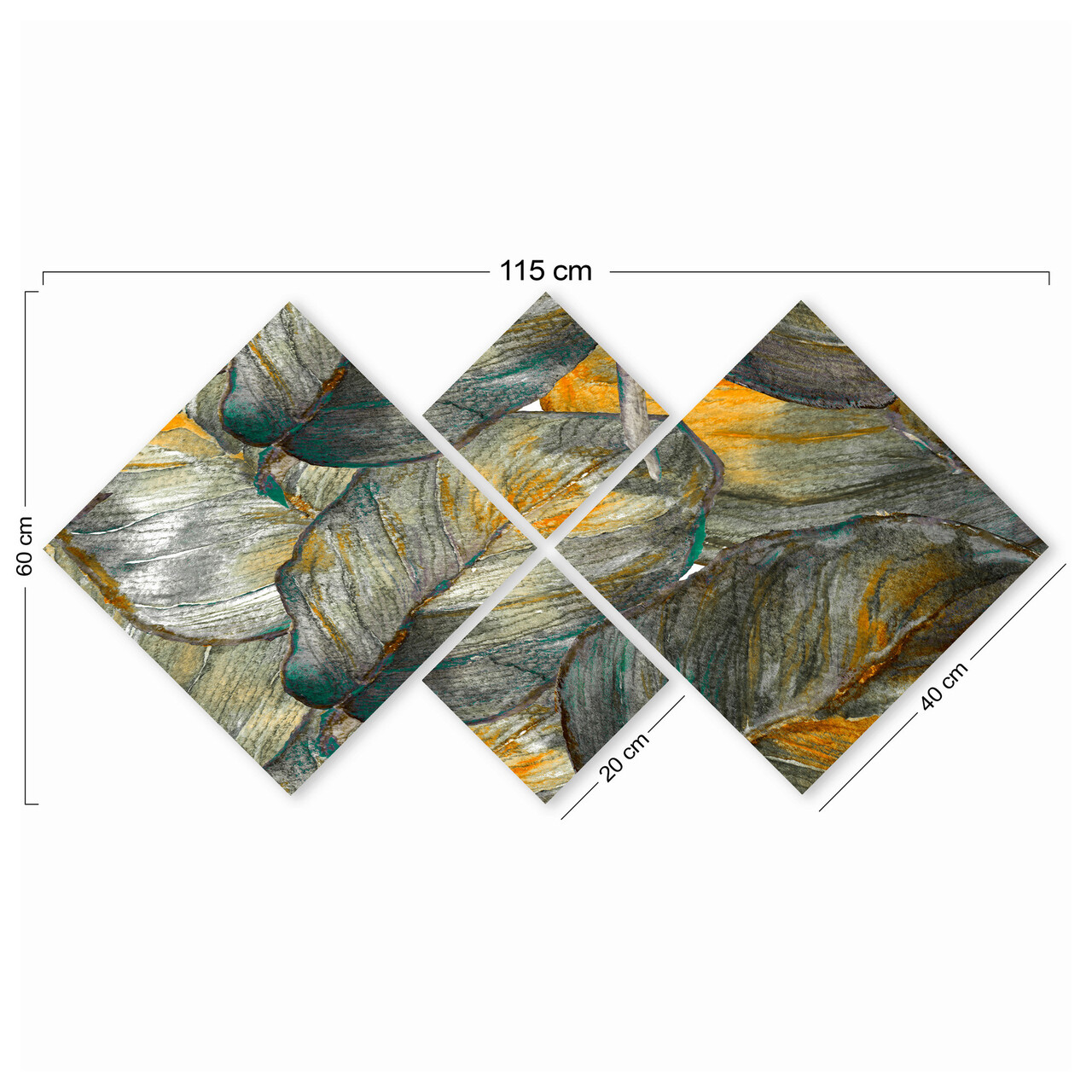 Set 4 tablouri decorative, 4MDF1814223770, MDF, Imprimat UV, Multicolor - 2 | YEO