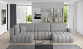 Coltar extensibil dreapta 6 locuri ELTAP, RT-03NU, Bonito, 350x175x92 cm, lemn/poliester, gri deschis