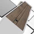 Comoda TV, Minima, Fiona, 180 x 51.2 x 35 cm, pal melaminat, nuc/alb
