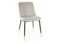 Scaun Jill Velvet, Signal, 48x44x85 cm, catifea/otel, gri deschis/negru