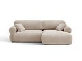 Coltar dreapta 4 locuri, Ophelia, Micadoni Home, 236x164x84 cm, tesatura structurata, bej