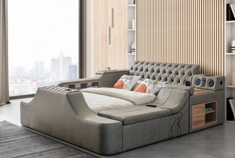 Pat dublu, Hanah Home, Dorwatch Smart, 250x100x290 cm, Frame: 70% HORNBEAM/30% MELAMINE COATED CHIPBOARD, Maro