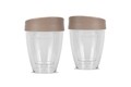 Set 2 pahare UR-3376-Krem-2ad, Kosova, 200 ml, plastic