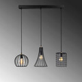 Lustra, Fulgor, 942FLG1251, Metal, Negru/Maro antic