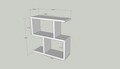 Masuta, Kalune Design, Life, 60x60x20 cm, PAL, Alb/Negru