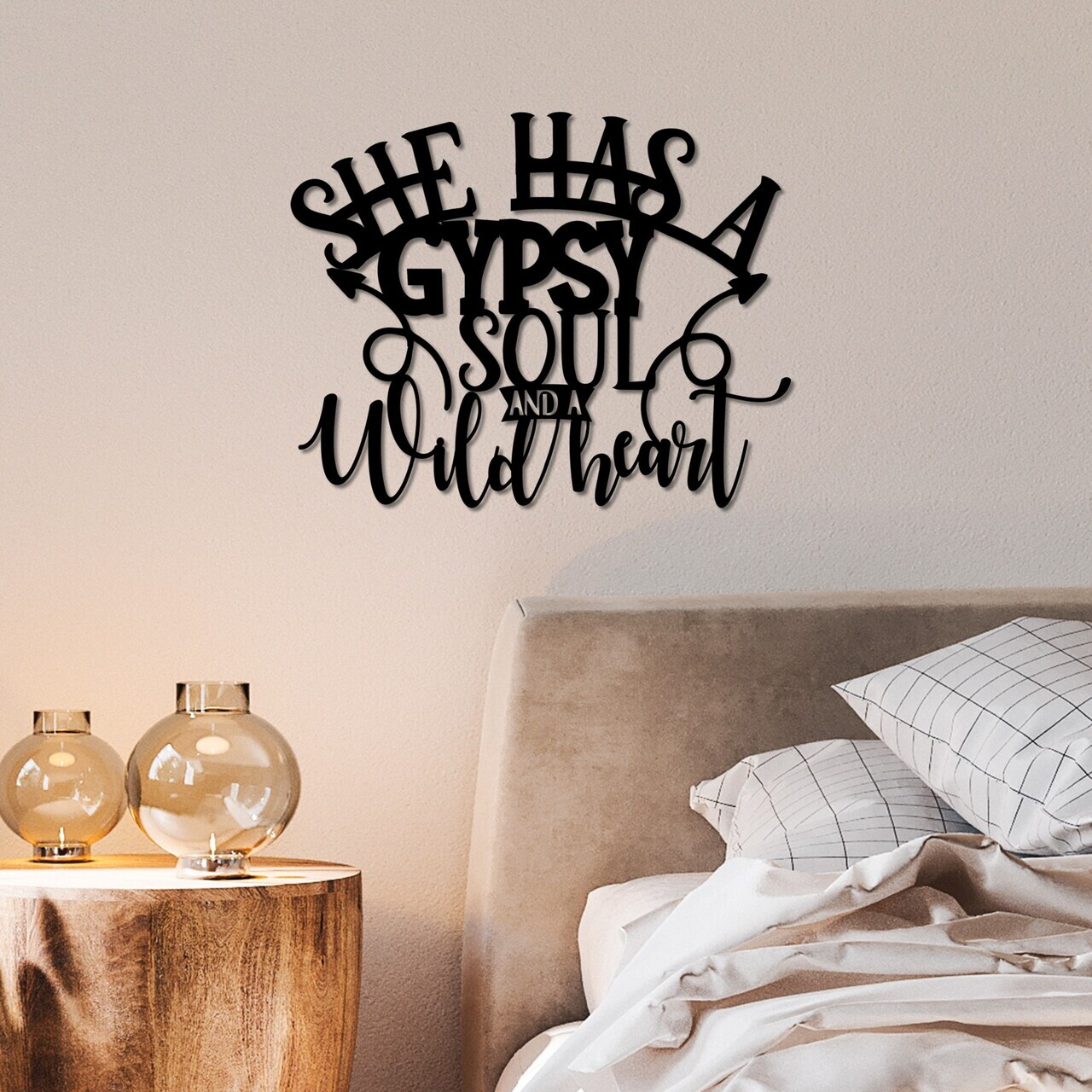 Decoratiune de perete, Gypsy Soul, Dimensiuni: 55 x 43 cm , Negru — imaginea 2