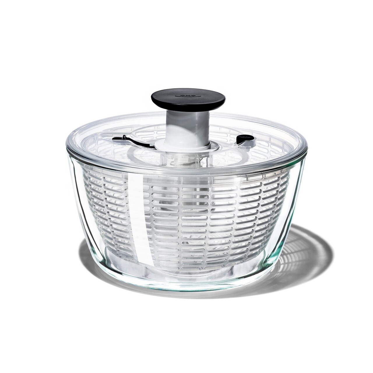 Uscator salata si verdeturi, bol de sticla, 27 cm/4,1L, "Good Grips" - OXO - imagine 3