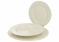 Serviciu de masa 18 piese Luxury, Duo, portelan, alb