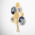 Decoratiune de perete, Grape Vine, Metal, Dimensiune: 68 x 100 cm, Multicolor