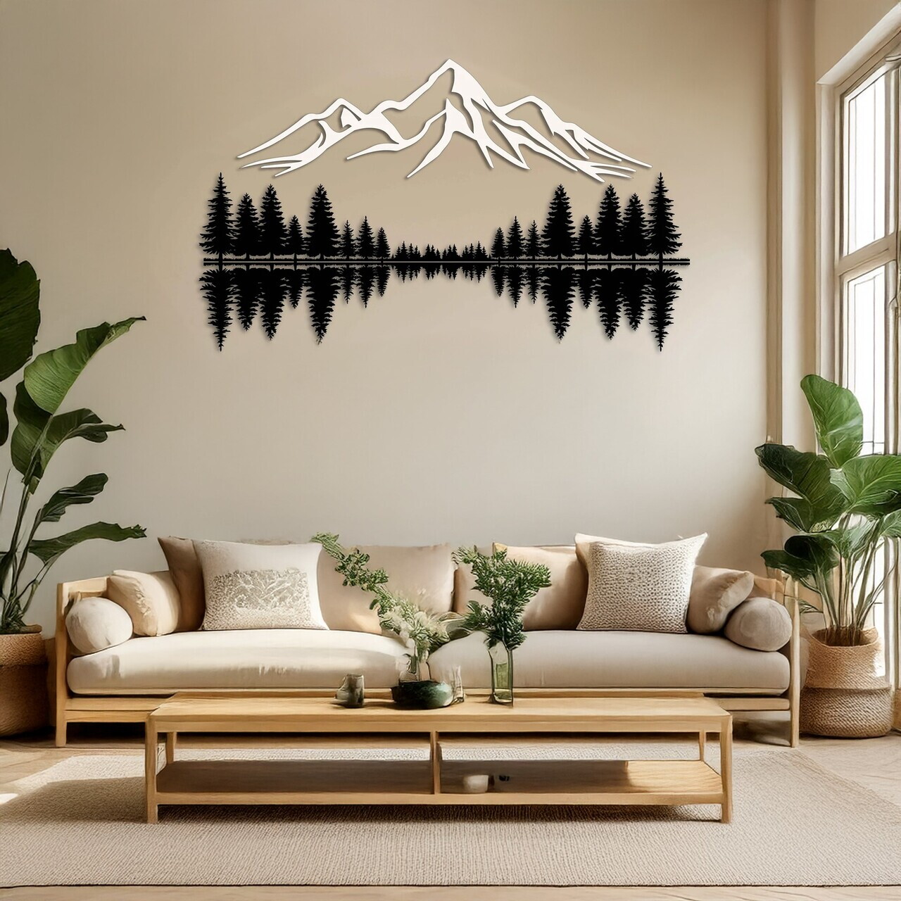 Decoratiune de perete, DCV-1123-MT, Dimensiune: 100 x 70 cm, Alb/Negru — imaginea 3