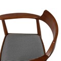 Scaun, Fairfax, Albero43, 62x44x80 cm, Lemn de fag , Nuc / Negru / Alb