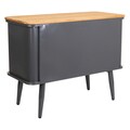 Bufet inferior Creaciones Meng, 70x32x54.5 cm, fier, negru/gri