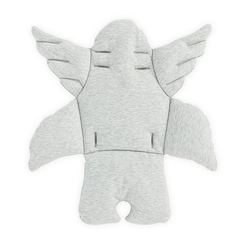 Perna universala copii Baby Pad, Angel Wings, 60x63x5 cm, Bumbac, Gri deschis