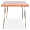 Masa dining, Praga, 130 x 80 x 75 cm, MDF/metal, cires