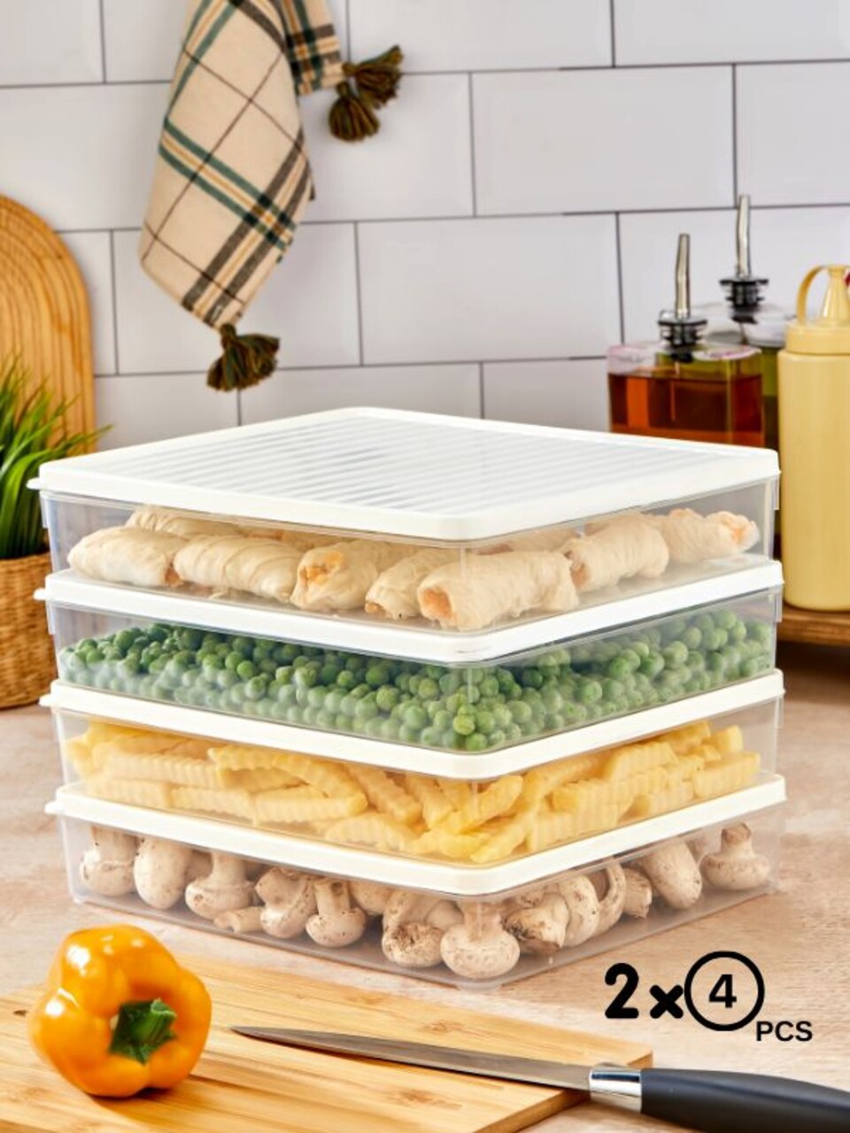 Set recipiente depozitare, Hermia, 452PTR1149, Alb - view 2