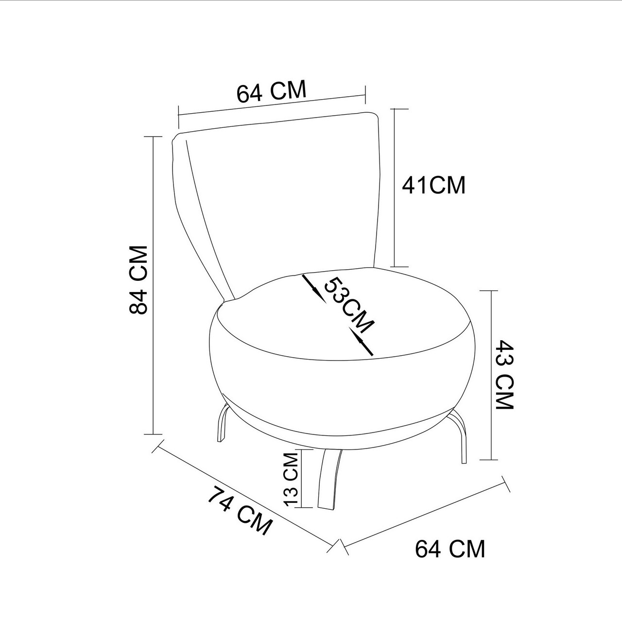 Set scaune cu aripă, Unique Design, 867UNQ1071, Lemn de carpen, Antracit
