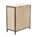 Comoda Swen, Homla, 80x40x88 cm, MDF/metal, natur