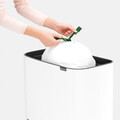 Cos de gunoi cu soft touch, Brabantia, Bo Touch, 36 L, 31.2x54x68 cm, otel, alb