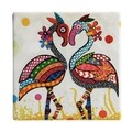 Suport pentru pahare Smile Style Flamboyant, Maxwell & Williams,  9 x 9 cm, pluta ceramica, multicolor
