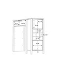 Masa de bar cu suport pentru sticle Heusden, Bedora, 151x49.2x120.3 cm, PAL/metal, negru/stejar
