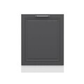 Dulap pentru bucatarie, Hanah Home, Minar, 60x87x58 cm, Alb / Antracit