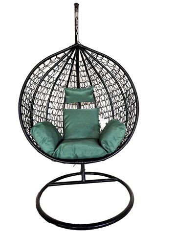 Leagan/balansoar gradina Linea, Heinner, 115x68x108/195 cm, negru/verde