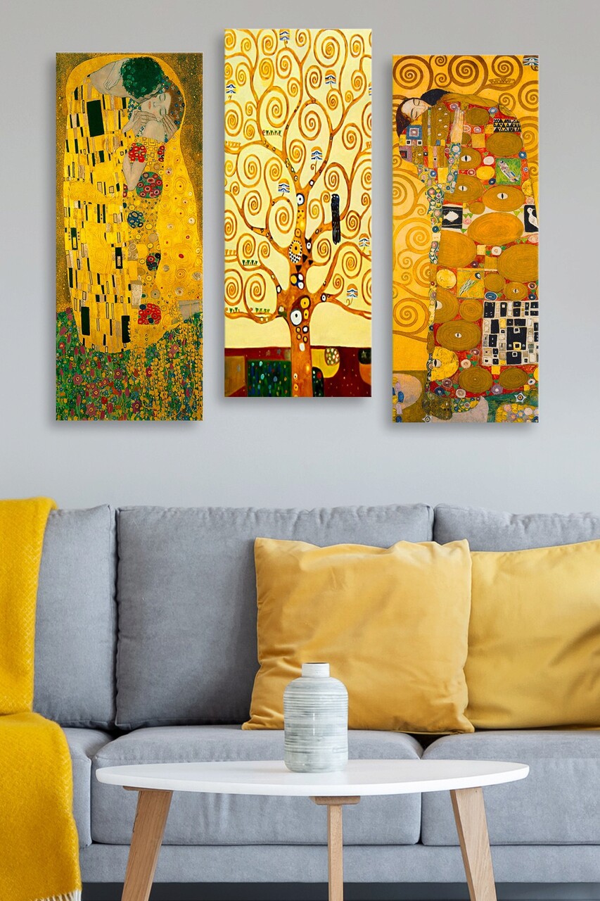 Set 3 tablouri decorative, MDF0067, MDF , 20 x 50 cm, 3 piese, Multicolor