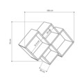 Raft pentru perete Oyo, Decortie, 100x22x72 cm, visiniu