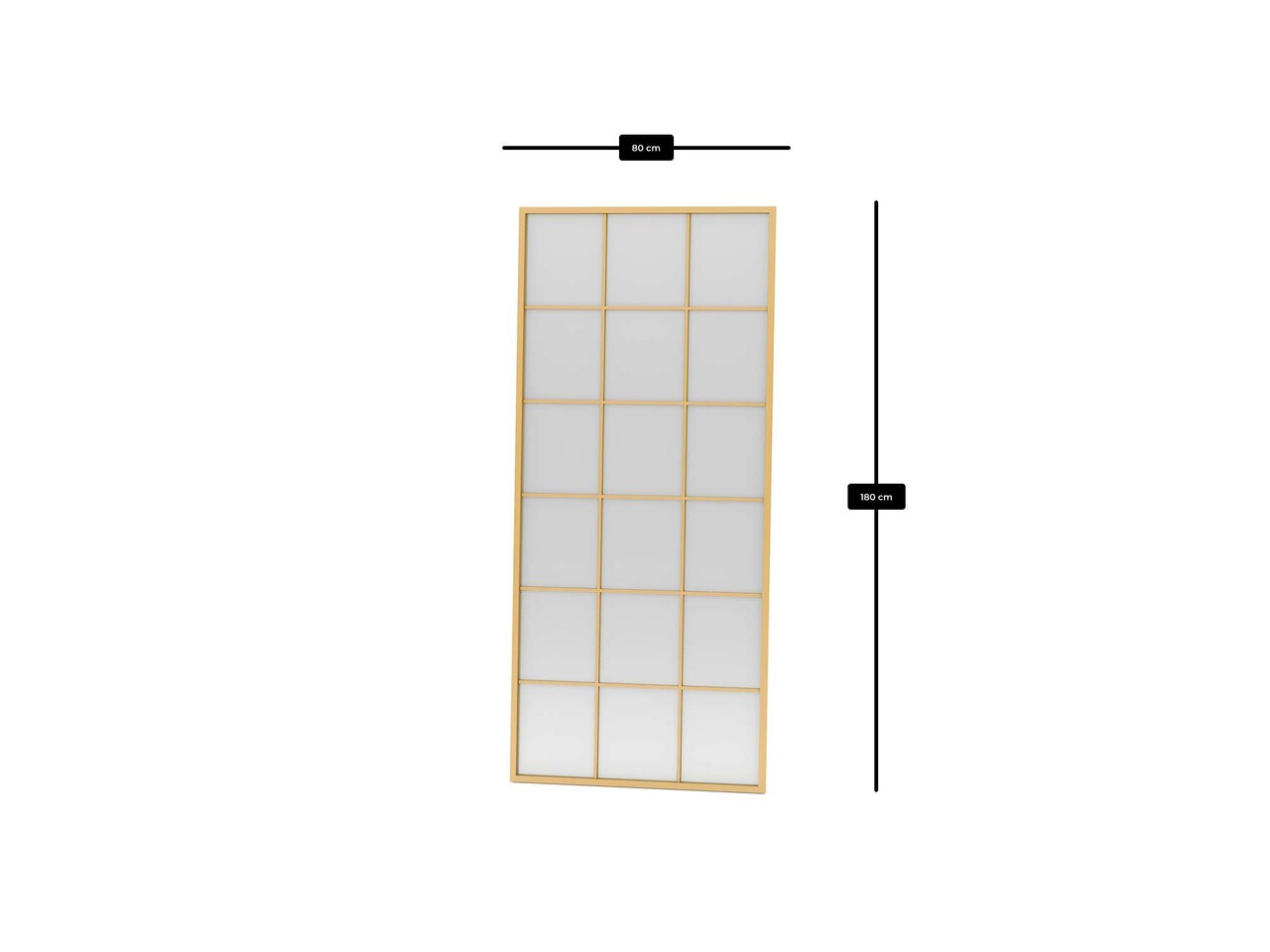 Oglinda Cheval, Hanah Home, Karex, 80x180 cm, Metal, Negru