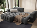 Coltar extensibil stanga 4 locuri ELTAP, Bon-21, Bonett, 250x175x92 cm, lemn/poliester, gri
