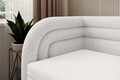 Canapea extensibila brat stanga 3 locuri, ELTAP, Fabillo, 223x86x80 cm, lemn/poliester, alb