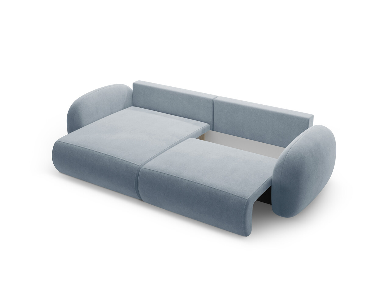 Coltar extensibil reversibil 4 locuri, Tonale, Cosmopolitan Design, 262x149x88 cm, catifea, albastru gri