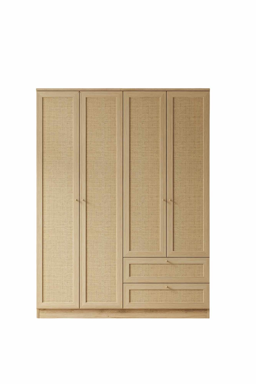 Dulap pentru haine, Hanah Home, Baru 182, 137x182x52 cm, Bej - view 4