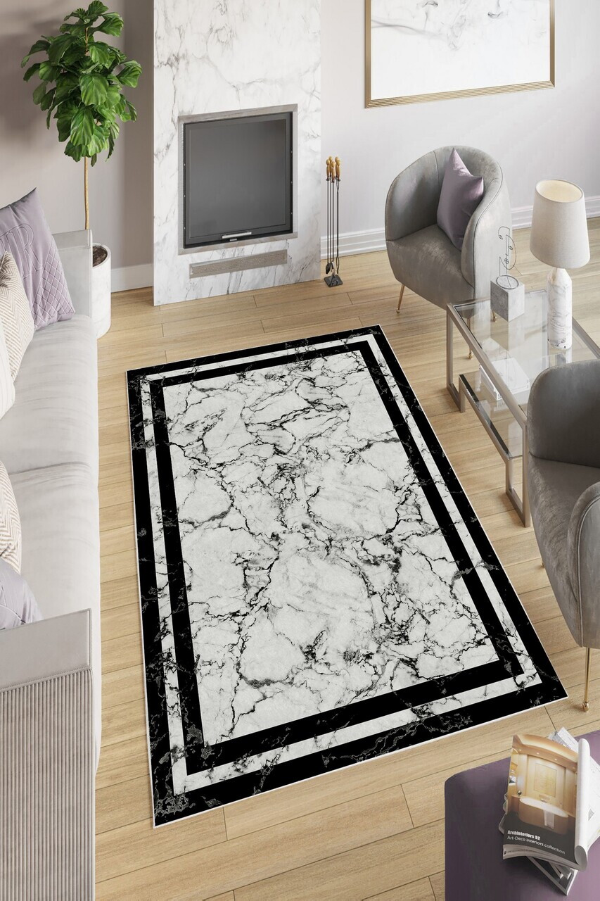 Covor W883 120x180 cm Poliester Alb