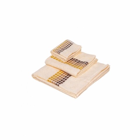 Set 3 prosoape de baie Light Yellow, multicolor