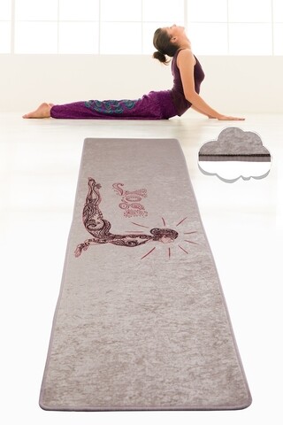 Saltea fitness/yoga/pilates banda, chilai, 60x200 cm, poliester, roz