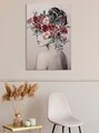 Tablou, Mauro Ferretti, Lady Flower - B, 80 x 2.8 x 120 cm, lemn de pin/panza, multicolor