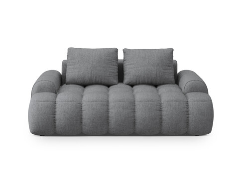 Canapea 2 locuri, Linz, Cosmopolitan Design, 175x100x84 cm, tesatura structurata, gri