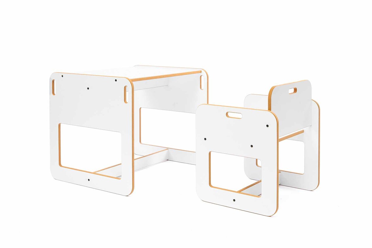 Set masa si scaun pentru copii, Hanah Home, Dove, Alb - view 6