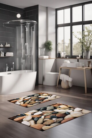 Set covorase de baie, Cartwright, CT-5183, Poliester, Multicolor