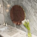 Oglinda decorativa, Siam, Oneas, 70x70x2.2 cm, MDF , Bronz / Aur
