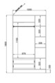 Dulap pentru haine, Rabi, Rb-062-03, 105x184x52 cm, Alb mat